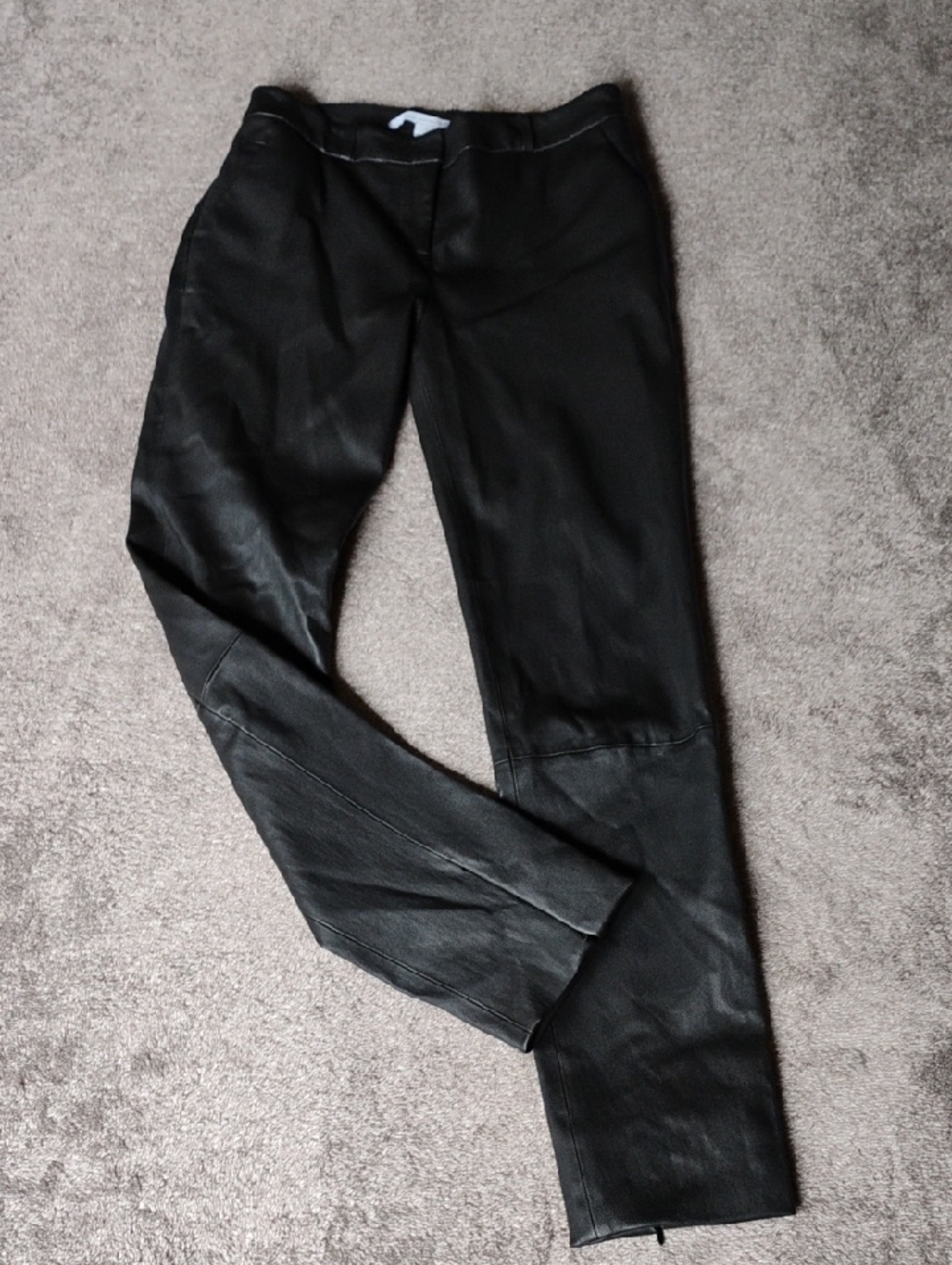 Diane Von Furstenberg Everly Leather Moto Pants